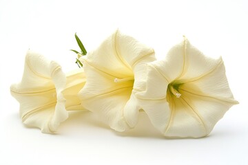 Trumpet flowers isolated on white background