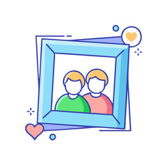 friend s photo frame vector icon, friend s photo frame vector illustration - simple illustration of friend s photo frame, perfect for logos,and friend s photo frame -themed designs.