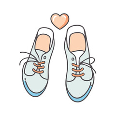 matching shoes vector icon, matching shoes vector illustration - simple illustration of matching shoes, perfect for logos,and matching shoes -themed designs.
