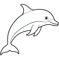vector dolphin line art free download.