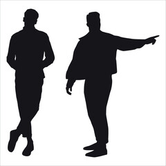 Businessman or Employee Silhouette vector illustration