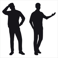 Businessman or Employee Silhouette vector illustration