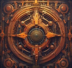 Obraz premium Illustration of abstract tech background.