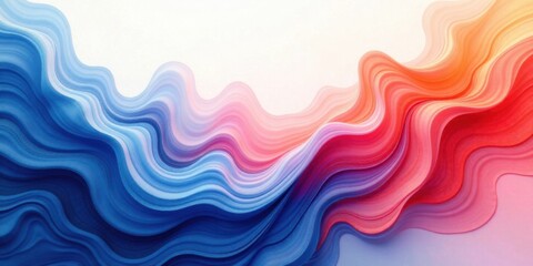 Fototapeta premium Abstract Colorful Wave Pattern Background Design Featuring Vibrant Hues and Smooth Curves