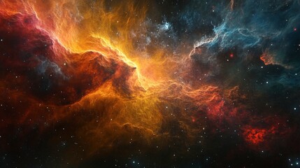 Fototapeta premium beautiful cosmic nebula with abstract color gradation