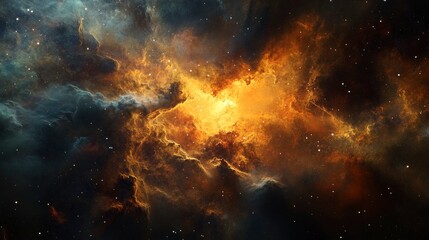 beautiful cosmic nebula with abstract color gradation