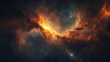 beautiful cosmic nebula with abstract color gradation