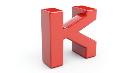 red letter k on white background