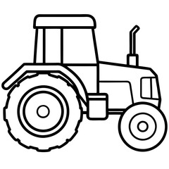 Geometric Tractor Vector Art