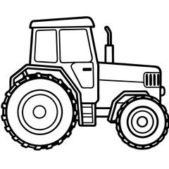 Geometric Tractor Vector Art