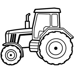 Geometric Tractor Vector Art