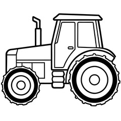 Geometric Tractor Vector Art