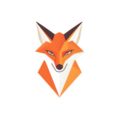 Obraz premium Modern and Minimal Fox Icon on White Background