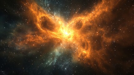 beautiful cosmic nebula with abstract color gradation