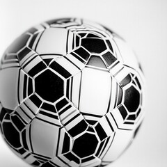 Obraz premium close up of a black and white soccer ball