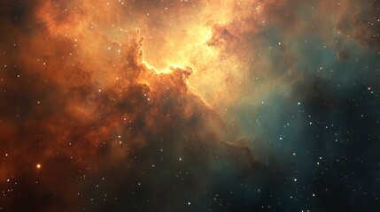 Obraz premium beautiful cosmic nebula with abstract color gradation