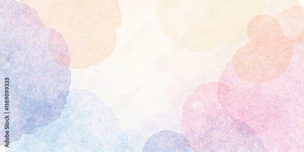 Poster Pastel Watercolor Abstract Background with Soft Color Splashes and Light Texture