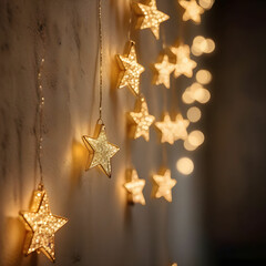 golden christmas lights