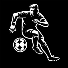 Vector of a soccer player