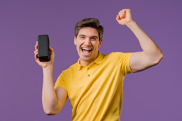 American Handsome Man Listening Music Wireless Portable Speaker Sound System