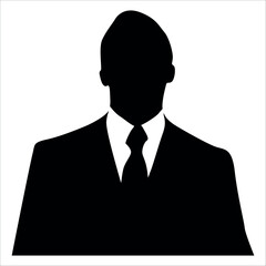Businessman Avatar Profile silhouette vector illustration