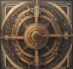 Illustration of abstract tech background.