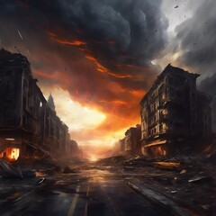 the ruins of the city