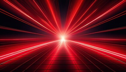 red laser light cutting dark creating dramatic effect