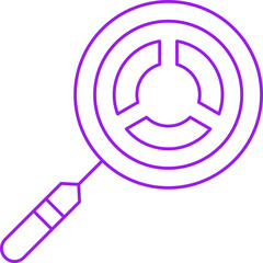 Search Chart icon single vector illustration