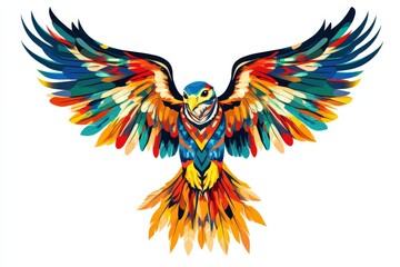 Obraz premium colorful bird illustration on white background