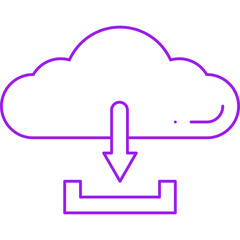 Cloud Input icon single vector illustration