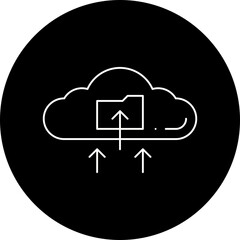 Upload all data on Cloud icon single vector illustration