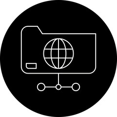 World Data Support icon single vector illustration