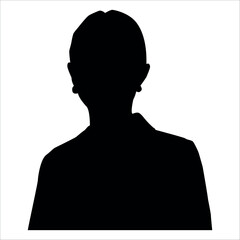 Businesswoman Avatar Profile silhouette vector illustration