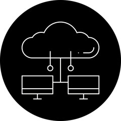 Cloud Connection icon single vector illustration