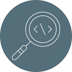 Search Code icon single vector illustration