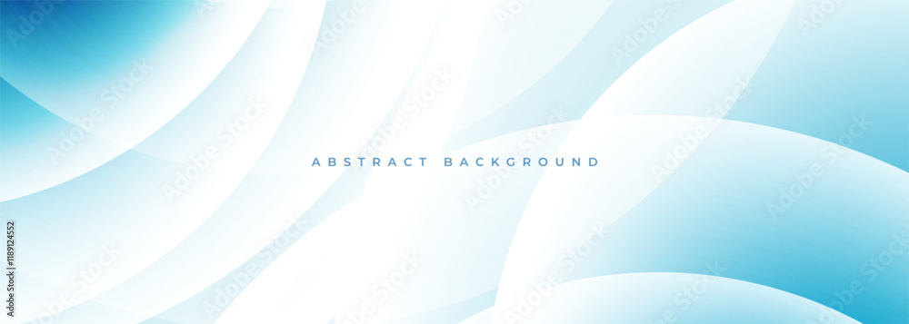 Poster white and blue abstract modern wide background with circle shapes. vector illustration