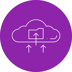 Upload all data on Cloud icon single vector illustration