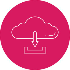 Cloud Input icon single vector illustration