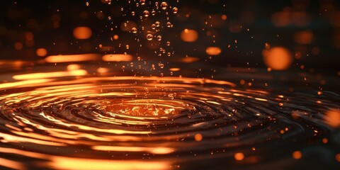 Drop of water with a lot of bubbles