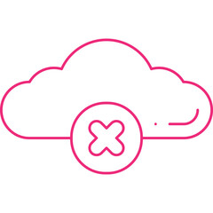 Not Verified Cloud icon single vector illustration