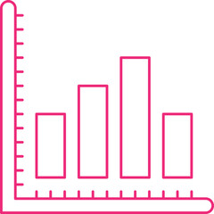Stats Chart icon single vector illustration