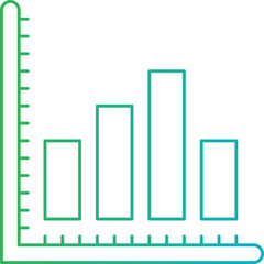 Stats Chart icon single vector illustration