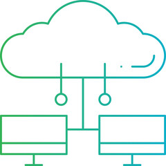 Cloud Connection icon single vector illustration