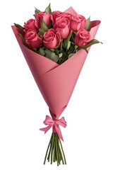 Beautiful rose flower boutique for Valentine&rsquo;s Day greeting card design.