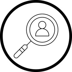 Search Staff icon single vector illustration