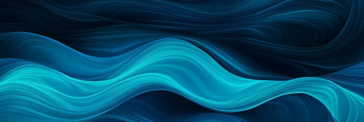 Fototapeta premium Abstract Blue Waves - Dynamic Flow in a Digital Art Background for Creative Design and Digital Wallpaper Use