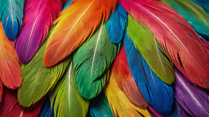 Obraz premium colorful feathers background
