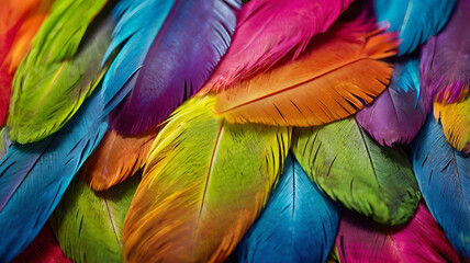 Fototapeta premium colorful parrot feathers