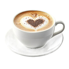 Cup of coffee isolated on transparent background